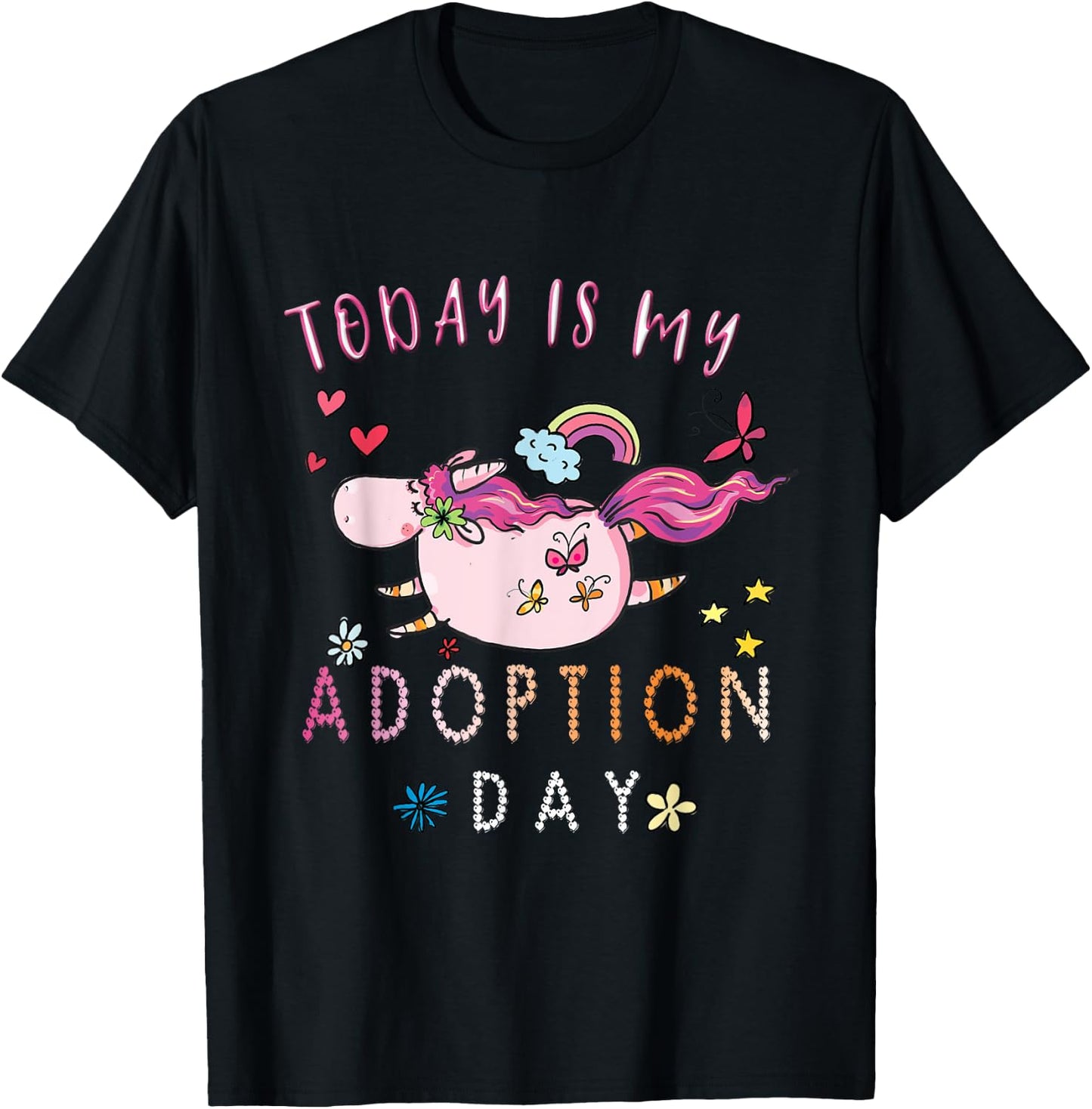 Today Is My Adoption Day Adoption Gift Kids. T-Shirt - T-Shirt | Black