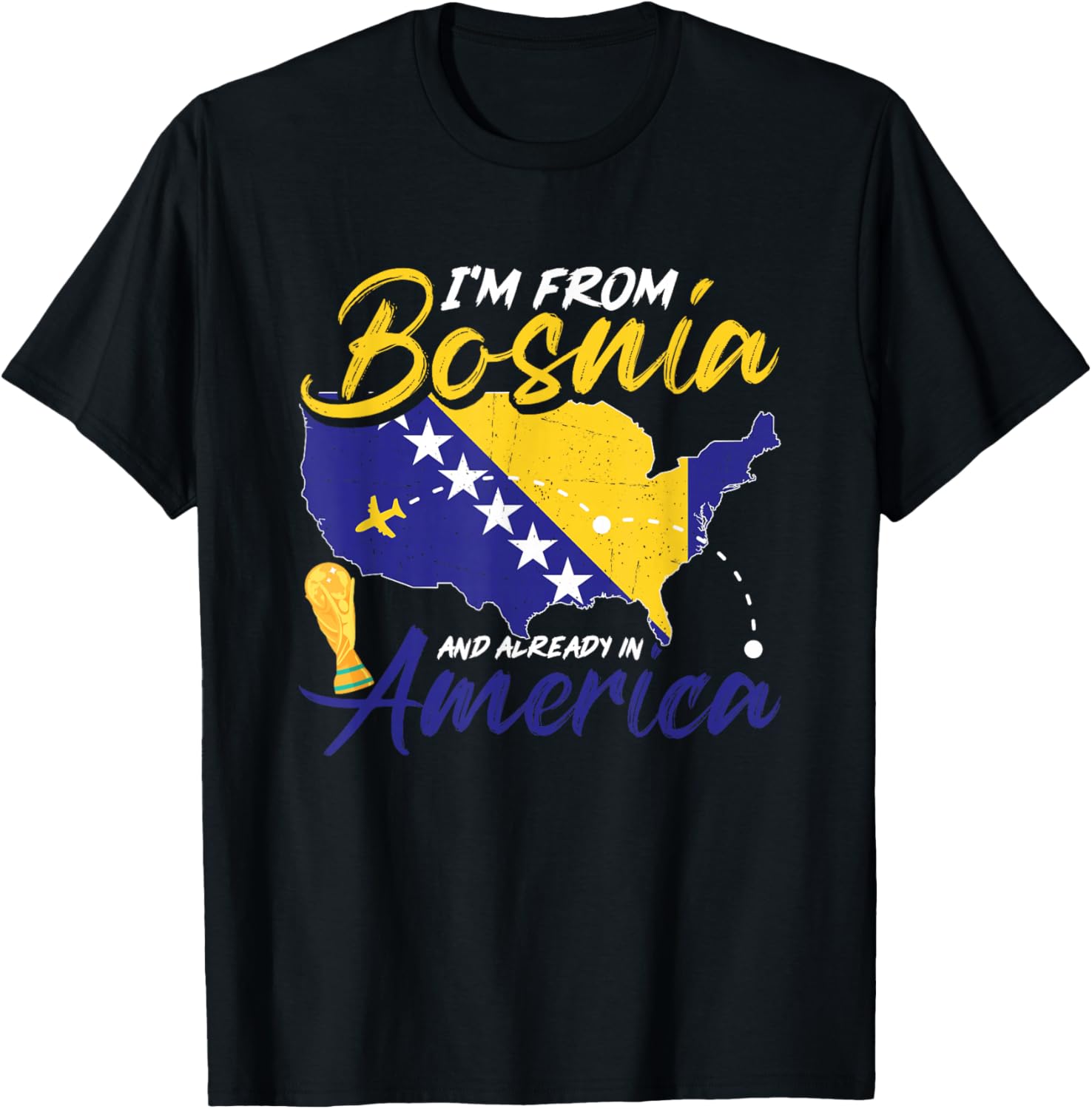 Bosnia and Herzegovina Soccer Team Funny I'm from Bosnia T-Shirt - T-Shirt | Black