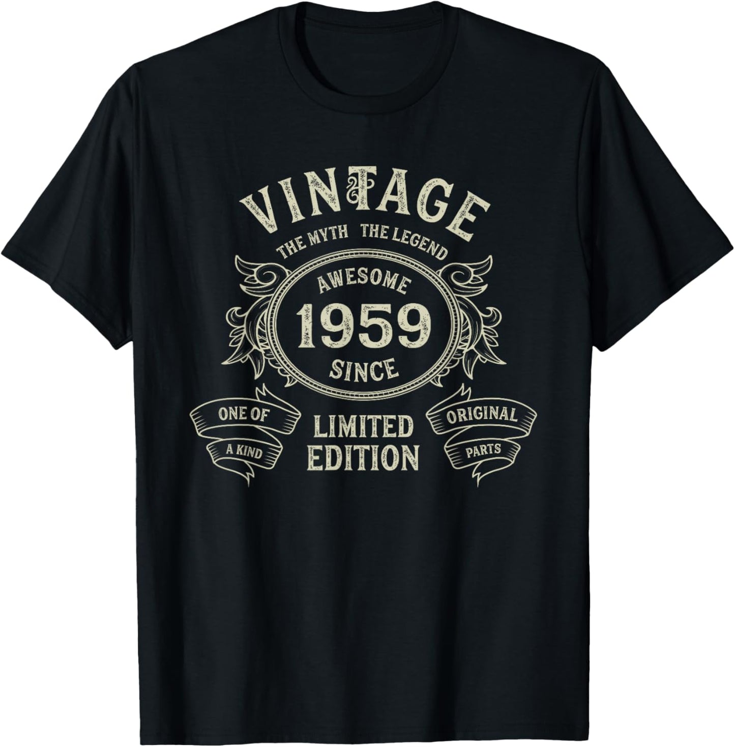 Vintage Born 1959 Limited Edition 67th Birthday 67 years old T-Shirt - T-Shirt | Black