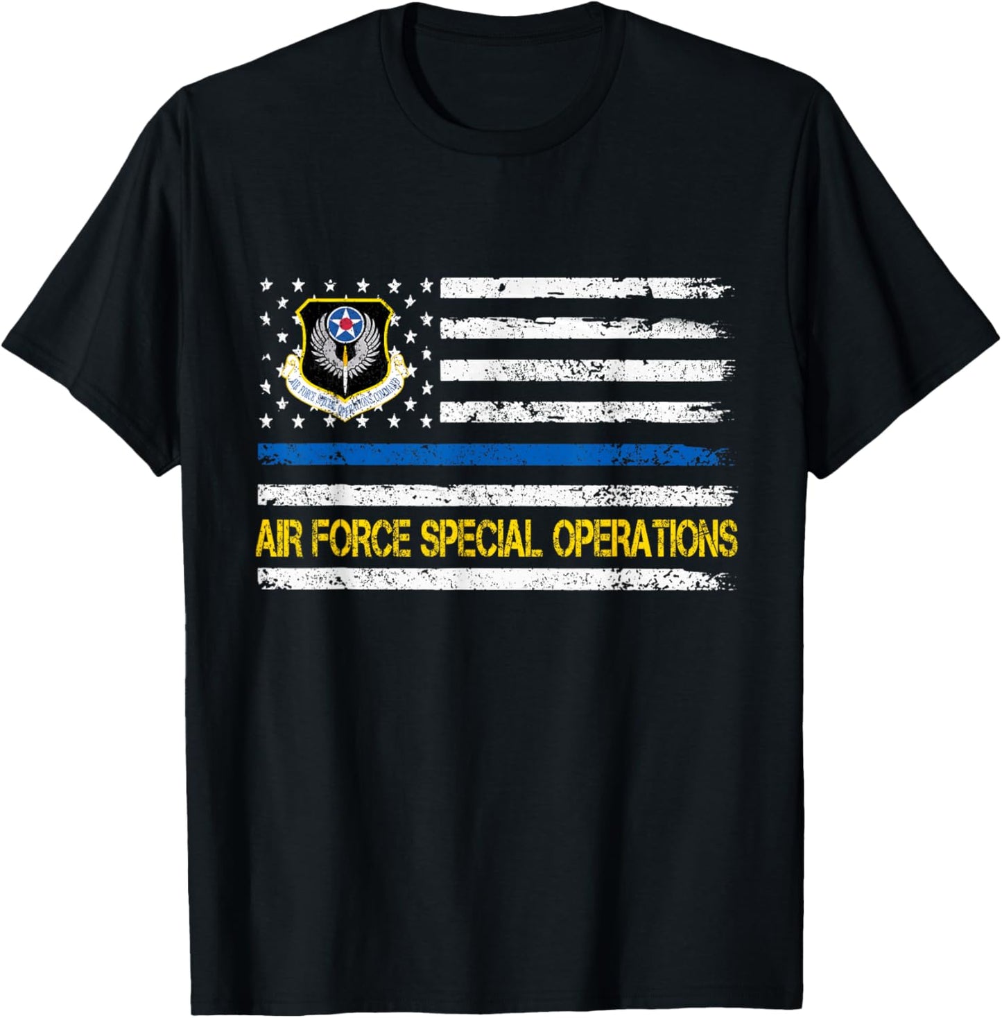Air Force Special Operations Veteran Shirt 4th Of July Gift T-Shirt - T-Shirt | Black