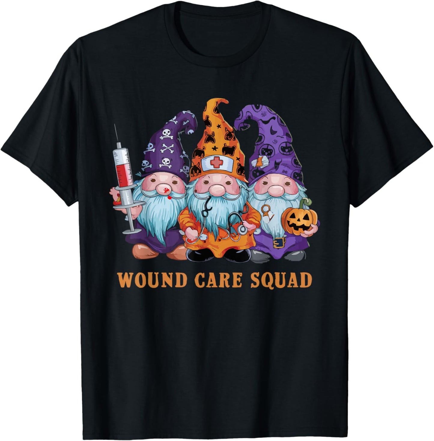 Halloween Wound Care Nurse Spooky Nursing Trick Or Treat T-Shirt - T-Shirt | Black