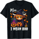 Moo I Mean Boo Witch Highland Cow Halloween Costume T-Shirt - T-Shirt | Black