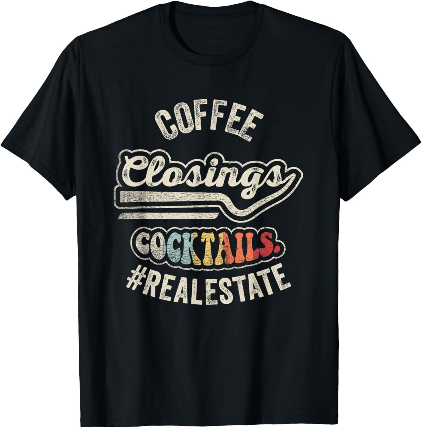 Retro Gift Real Estate Agent Real Estate Broker Realtor T-Shirt - T-Shirt | Black