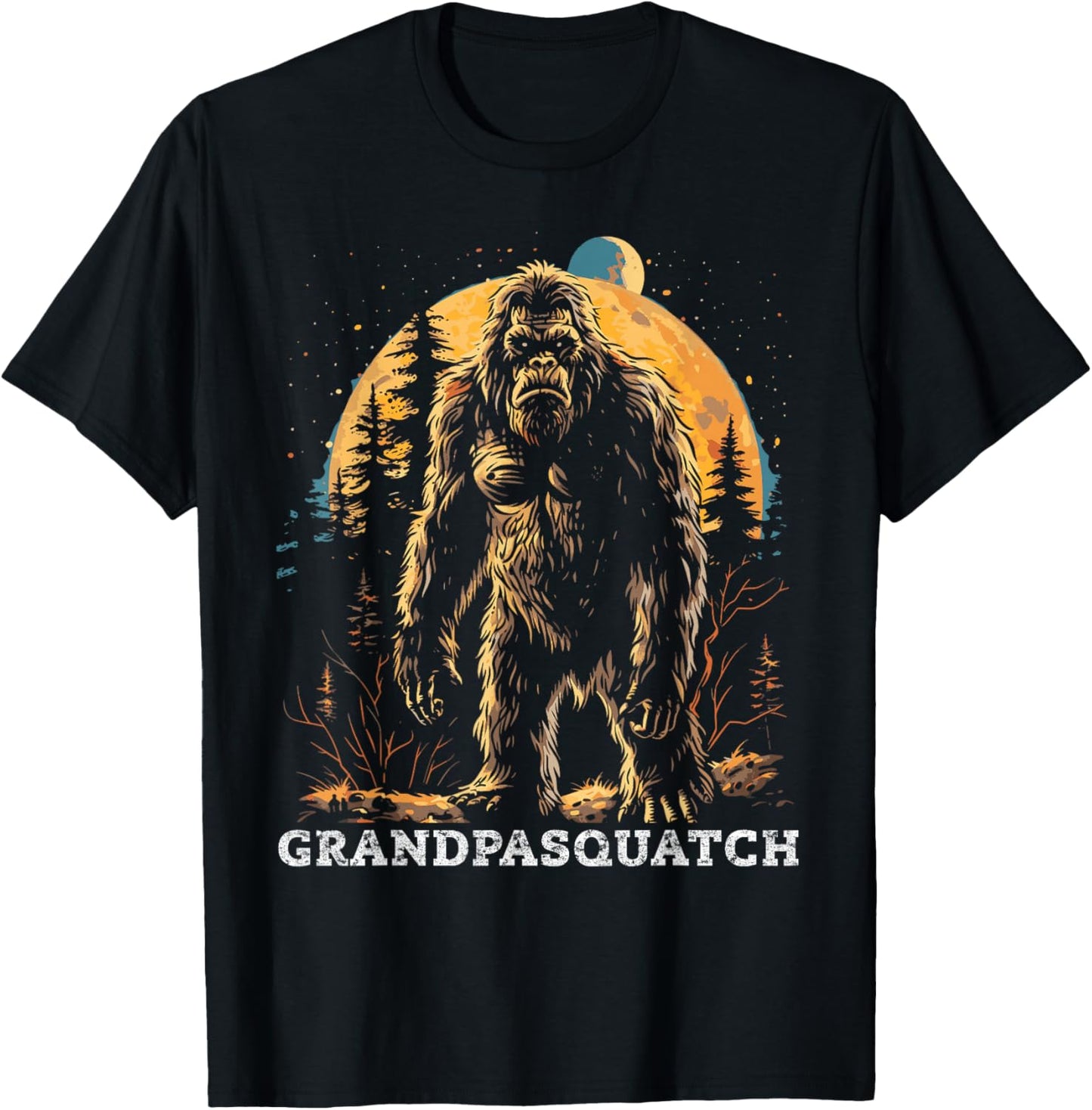 Grandpa Squatch Bigfoot Sasquatch T-Shirt - T-Shirt | Black