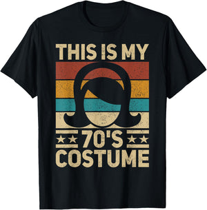 My 70s Costume 70 Styles Women 70's Disco 1970s Party Outfit T-Shirt - T-Shirt | Black