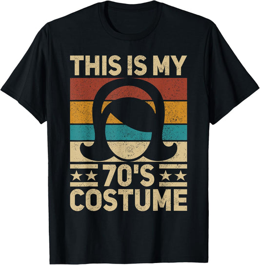 My 70s Costume 70 Styles Women 70's Disco 1970s Party Outfit T-Shirt - T-Shirt | Black