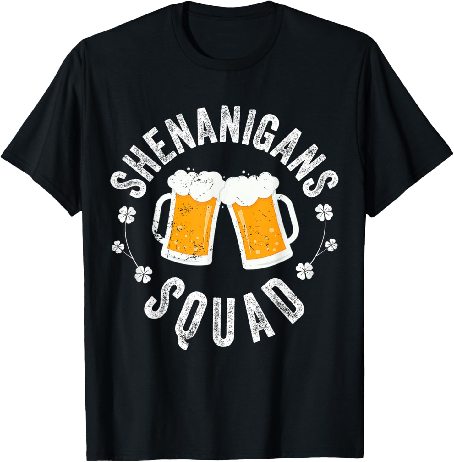 Shenanigans Squad Beer Irish Shamrock St. Patrick's Day T-Shirt - T-Shirt | Black