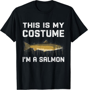 This Is My Costume I'm A Salmon Halloween Costume T-Shirt - T-Shirt | Black