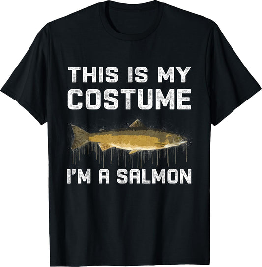 This Is My Costume I'm A Salmon Halloween Costume T-Shirt - T-Shirt | Black