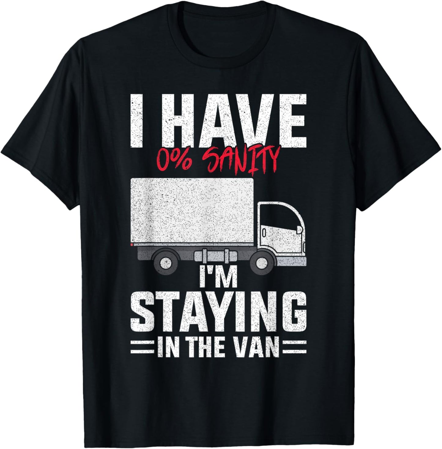 Funny I'm Staying In Tha Van Phasmophobia man women T-Shirt - T-Shirt | Black