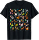 Animal Alphabet ABCs Spanish Learning T-Shirt - T-Shirt | Black