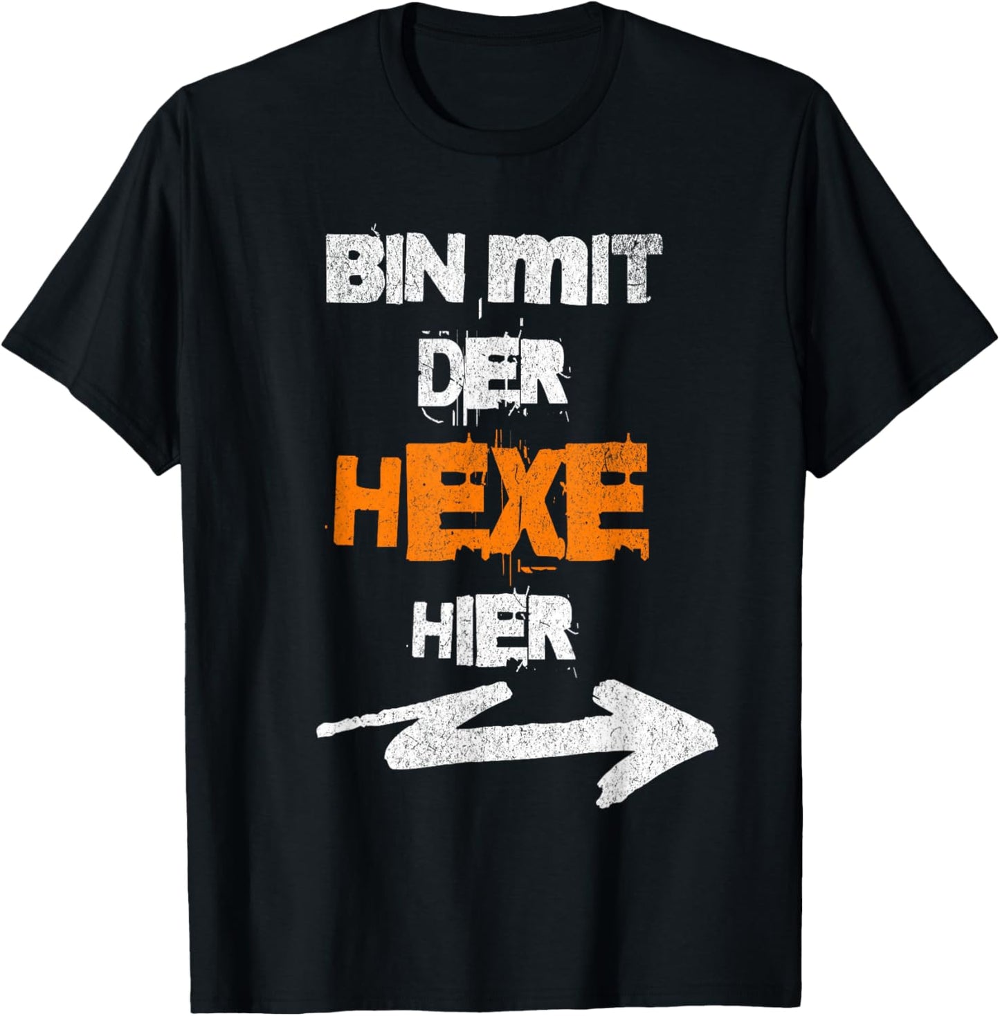 Ich Bin mit der Hexe Hier Halloween Kostüm Partner T-Shirt - T-Shirt | Black