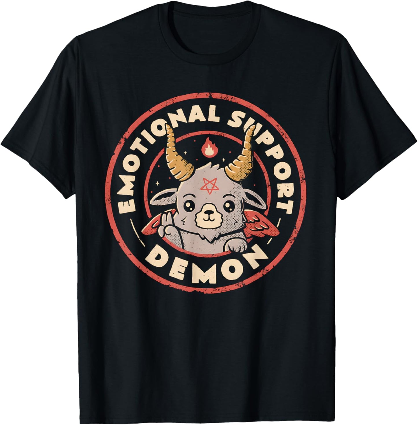 Emotional Support Demon T-Shirt - T-Shirt | Black