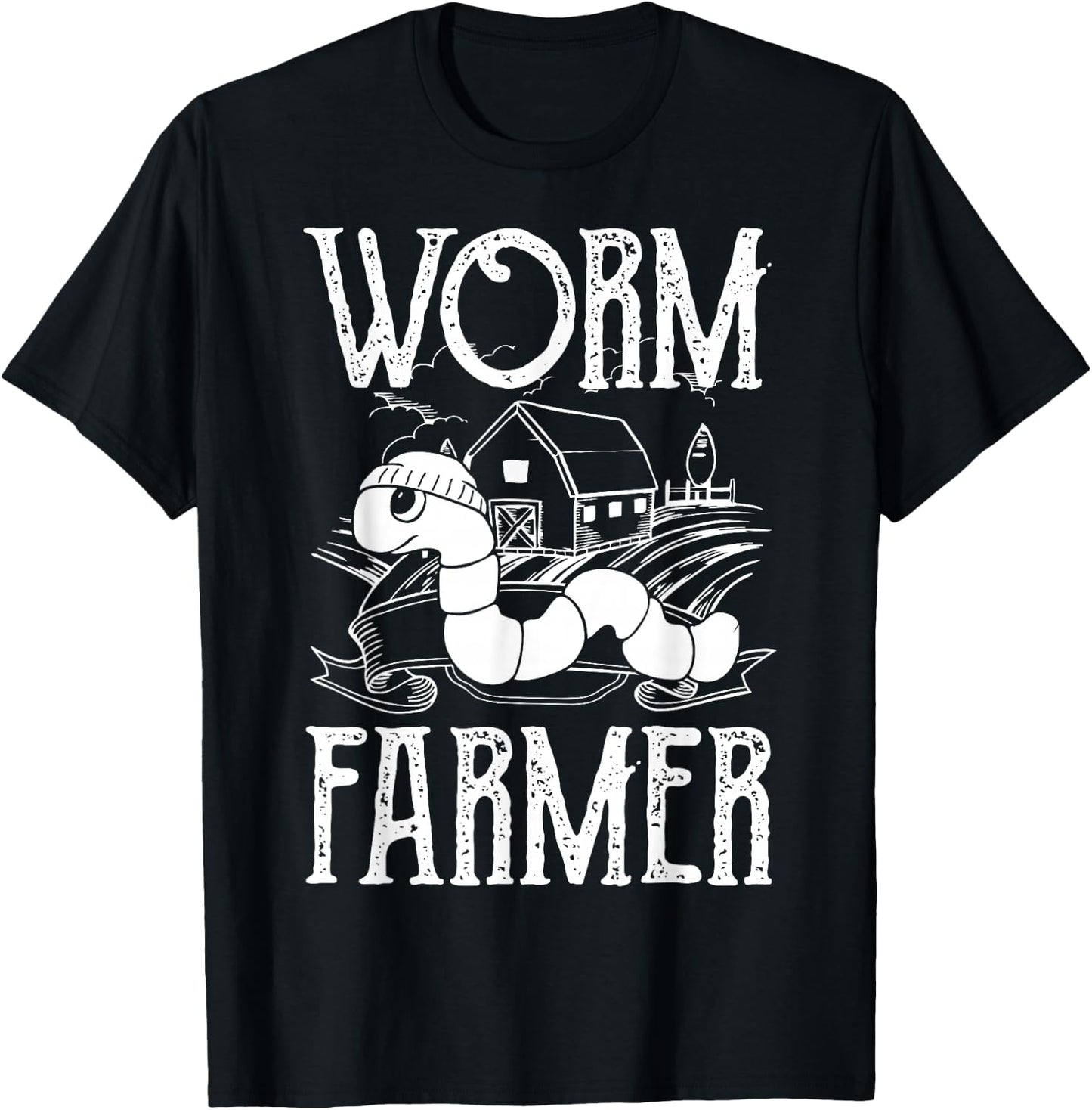 Worm Farmer Vermiculture Gardening Farming Compost T-Shirt - T-Shirt | Black