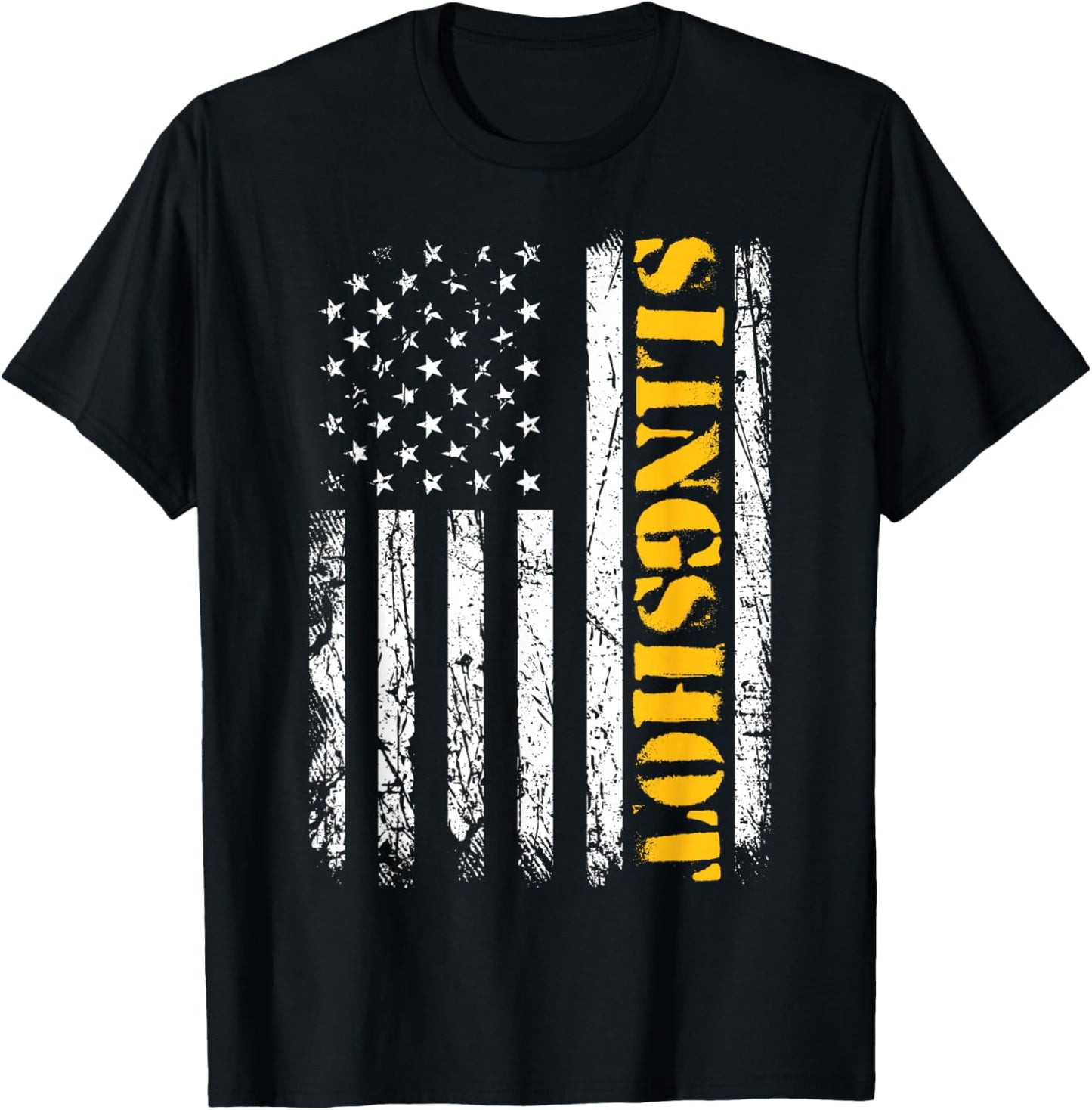 Slingshot Car American Flag Patriotic Sling shot T-Shirt - T-Shirt | Black