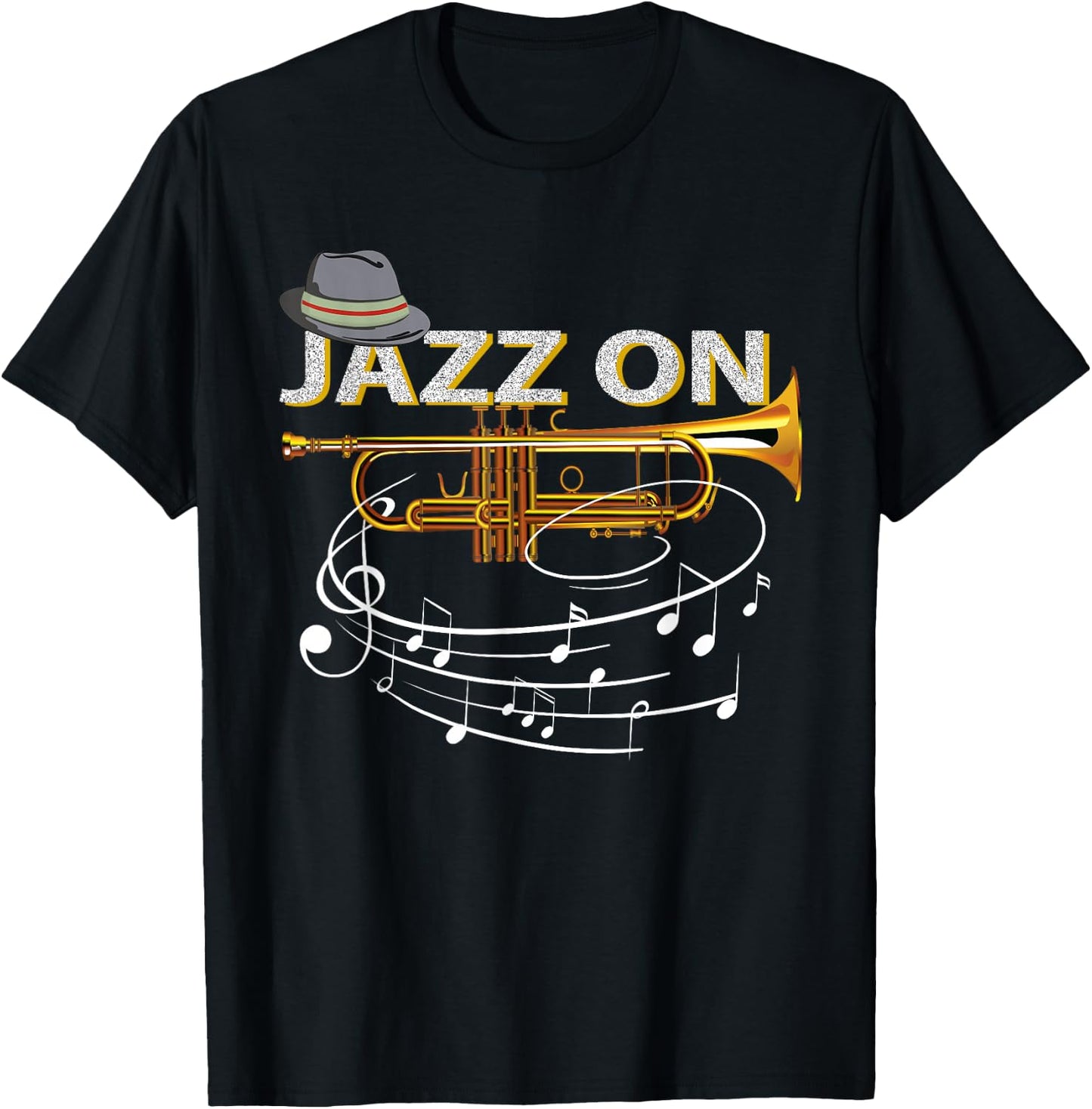 Vintage Jazz On Trumpet Player Blues Music Lovers Jazz Band Small T-Shirt - T-Shirt | Black