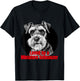 Loved by a Miniature Schnauzer Big Bold Graphic Design T-Shirt - T-Shirt | Black