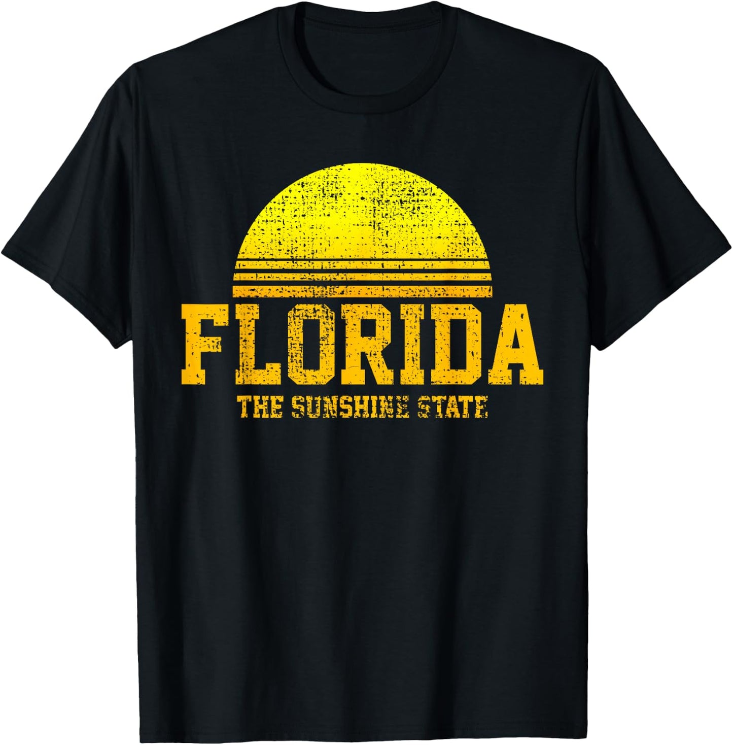 Florida Vintage Retro The USA US State Gift T-Shirt - T-Shirt | Black