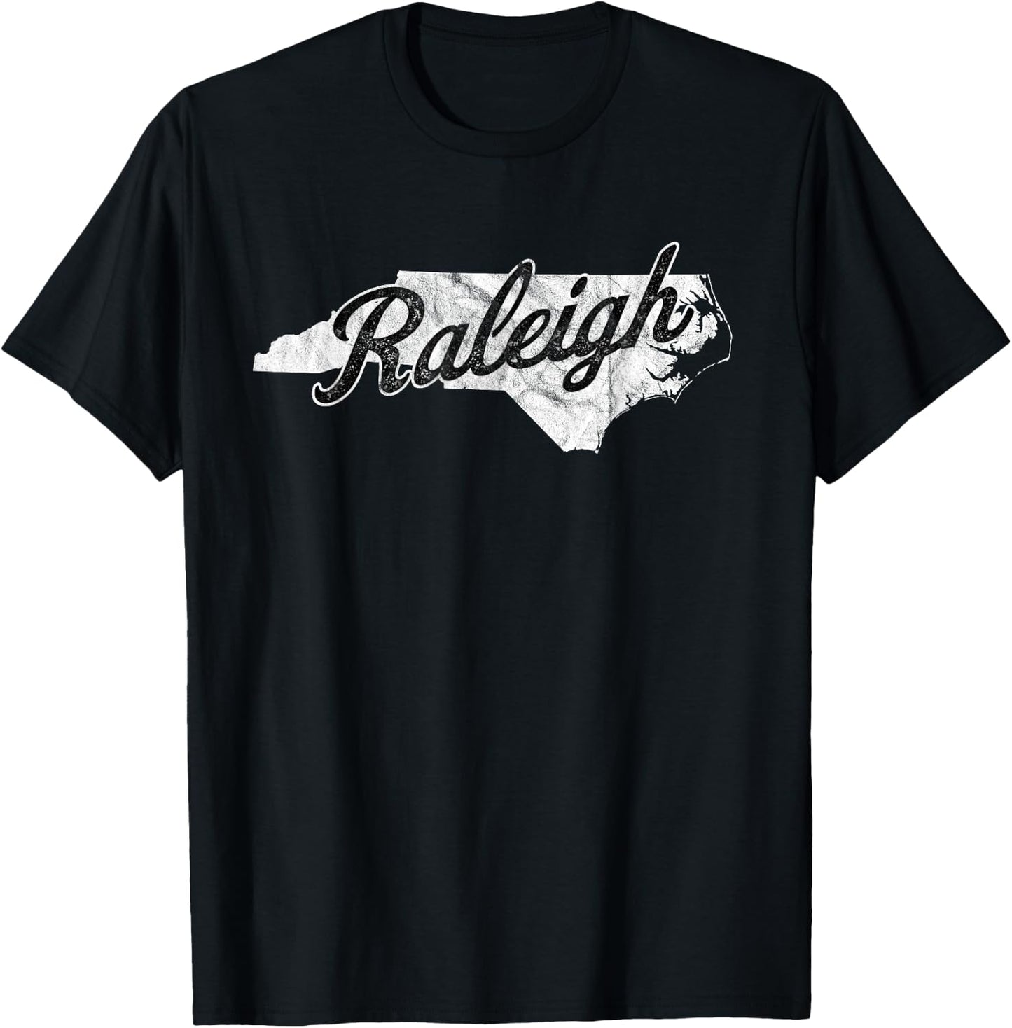 Raleigh North Carolina Map NC Home T-Shirt - T-Shirt | Black