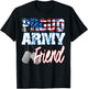 Proud Patriotic USA Army Friend USA Flag Military Men Women T-Shirt - T-Shirt | Black