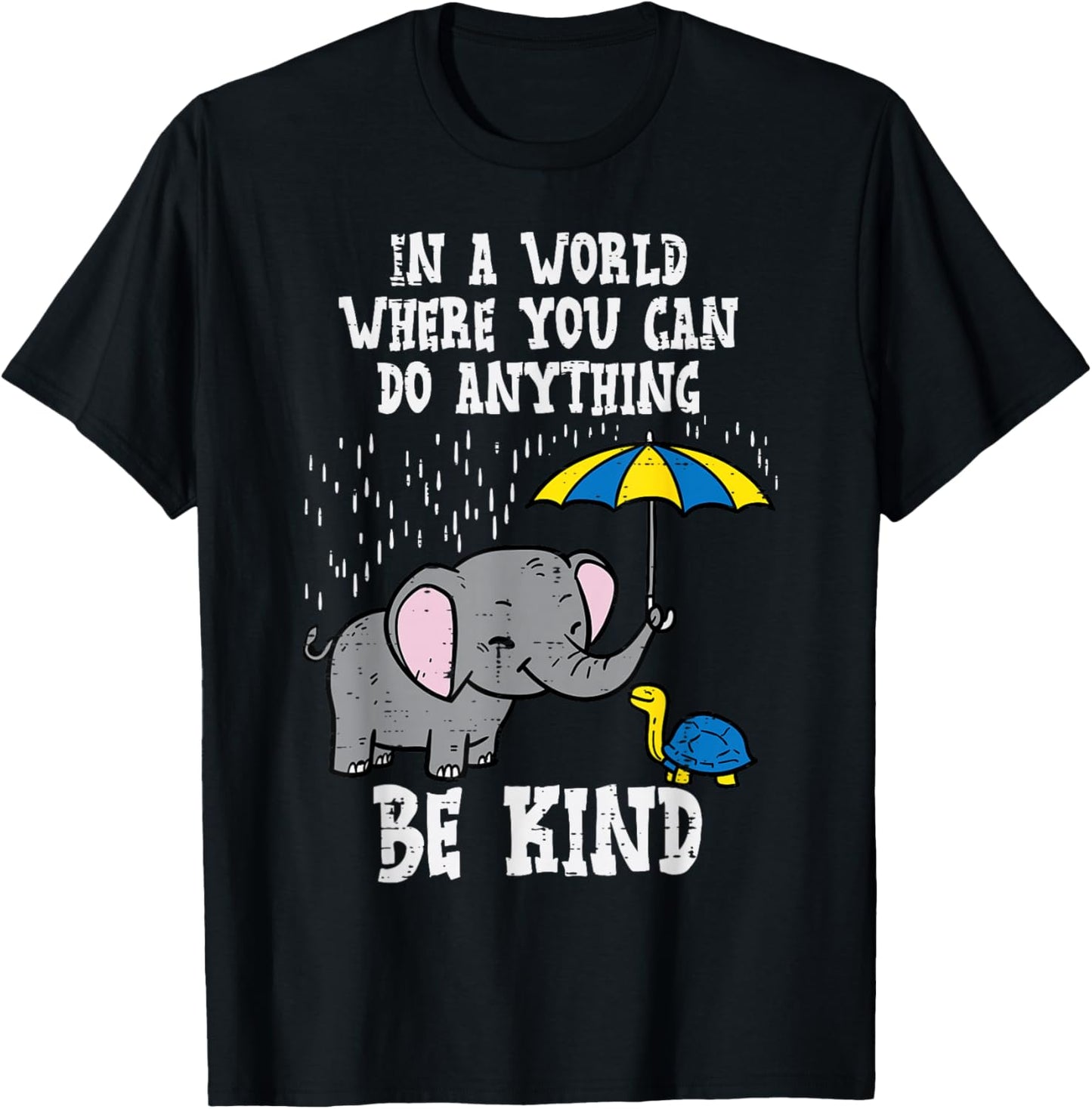 Down Syndrome Awareness Elephant Be Kind T21 Men Women Kids T-Shirt - T-Shirt | Black