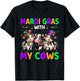 Mardi Gras With My Cows Three Cute Cows Masked Beads Parades T-Shirt - T-Shirt | Black