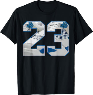 Number 23 Military Blue 4s Matching Women T-Shirt - T-Shirt | Black