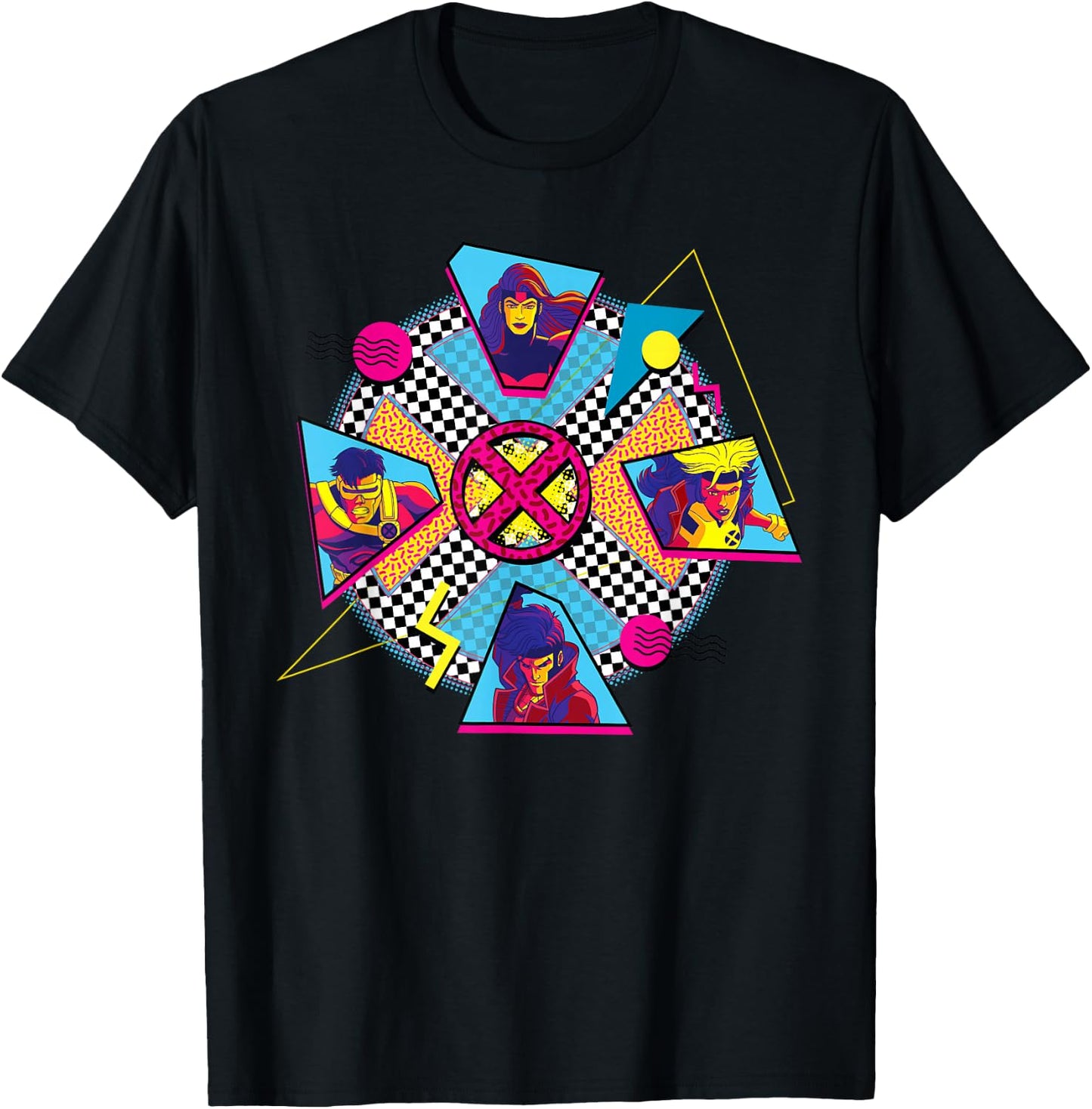 Marvel X-Men Jean Grey Cyclops Rogue Gambit 90s T-Shirt - T-Shirt | Black