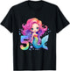 5 Geburtstag Mädchen 5 Jahre Geburtstagsoutfit Meerjungfrau T-Shirt - T-Shirt | Black