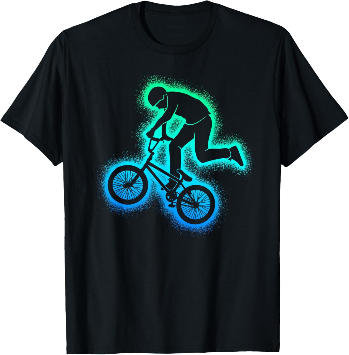 BMX Bicycle Tricks Men Boys BMX Bike T-Shirt - T-Shirt | Black