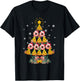 Pizza & Donut Funny Christmas Tree Merry Xmas Crustmas light T-Shirt - T-Shirt | Black