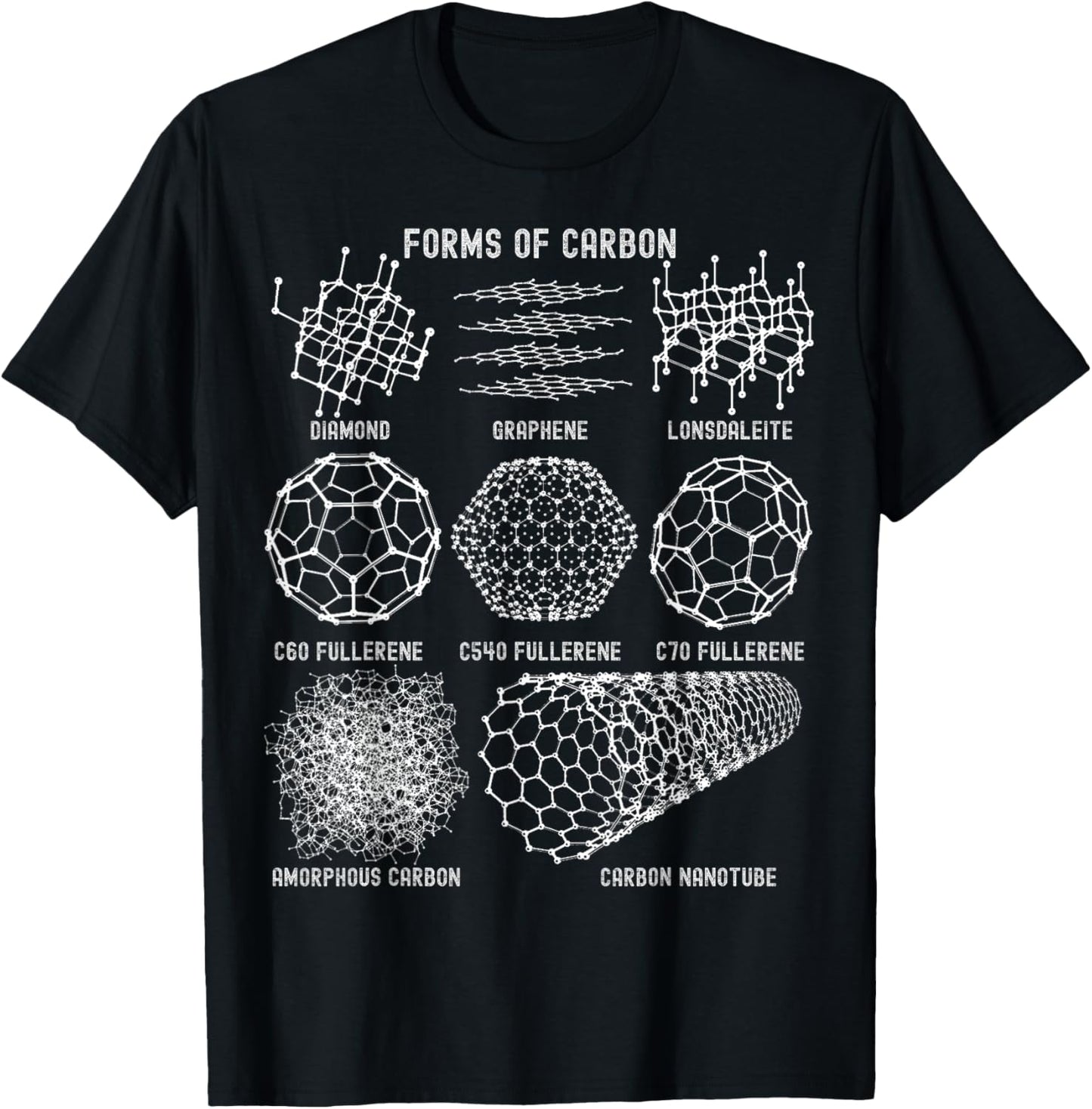 Sheldon Nerdy Forms Carbon Nanotubes Chemistry Teacher Geek T-Shirt - T-Shirt | Black