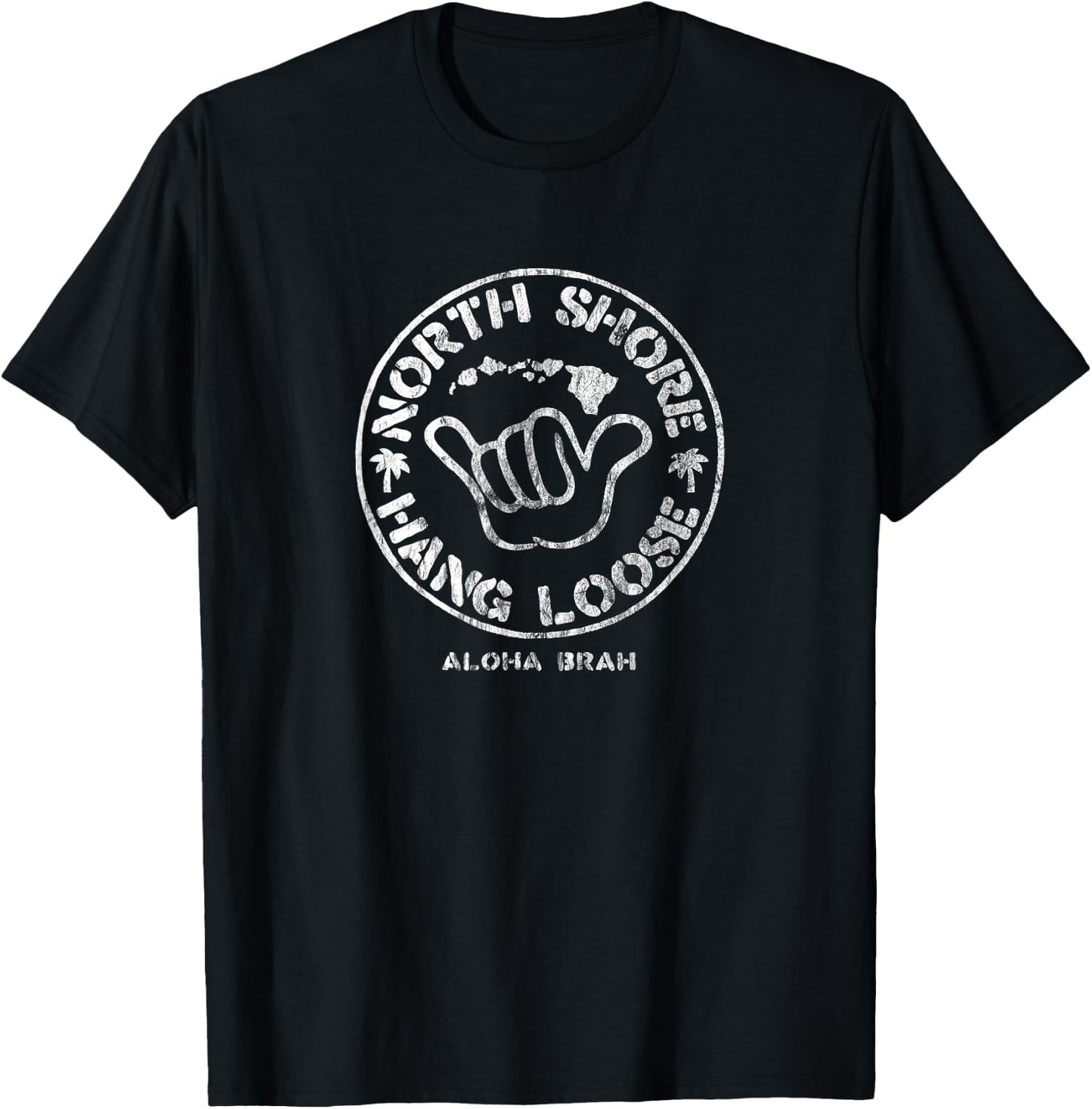 Aloha Shaka Brah Hawaii Islands T-Shirt - T-Shirt | Black