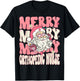 Merry Orthopedic Nurse Christmas Retro Pink Orthopedic Nurse T-Shirt - T-Shirt | Black