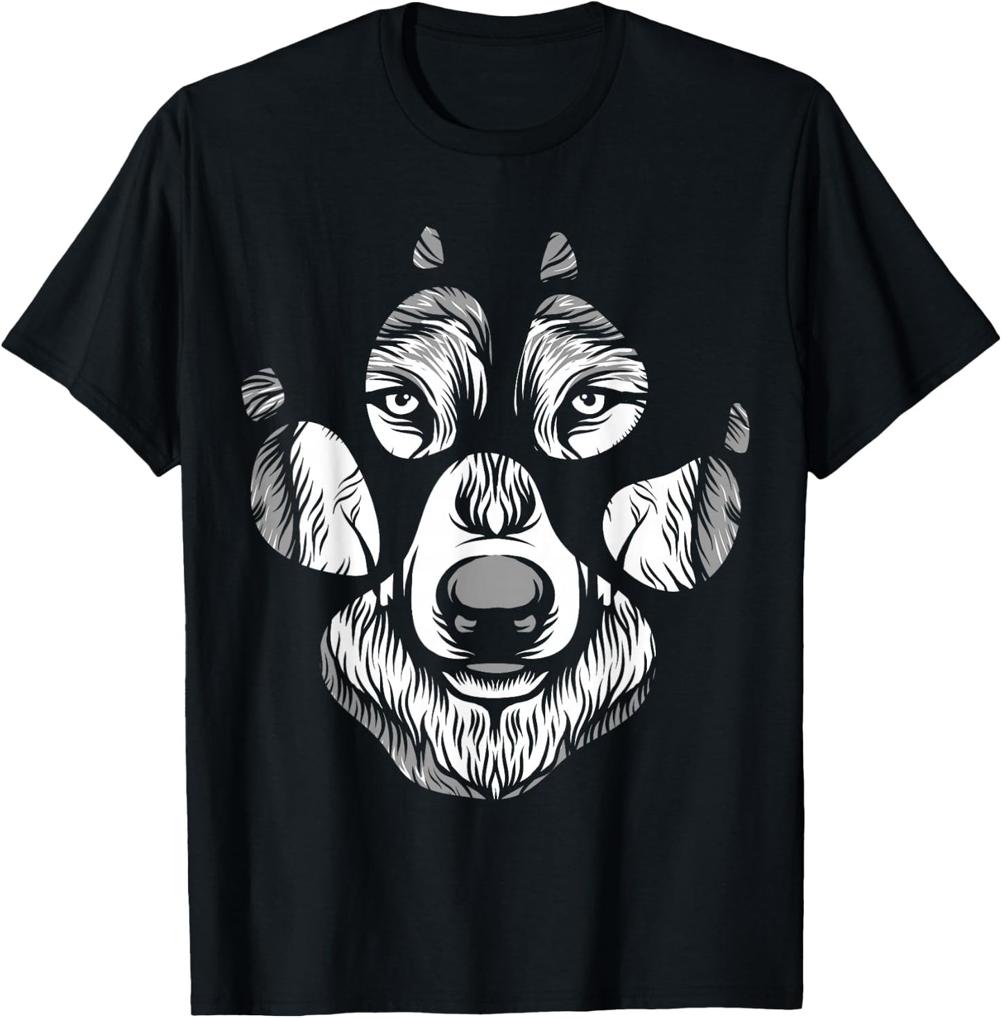Wolf Footprint Designs Wolves T-Shirt - T-Shirt | Black