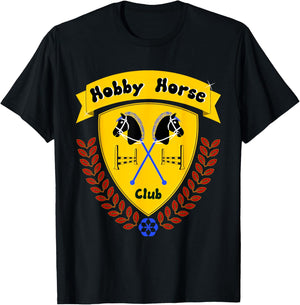 Hobby Horse Hobby Horsing with Horse and Jumping Obstacle T-Shirt - T-Shirt | Black