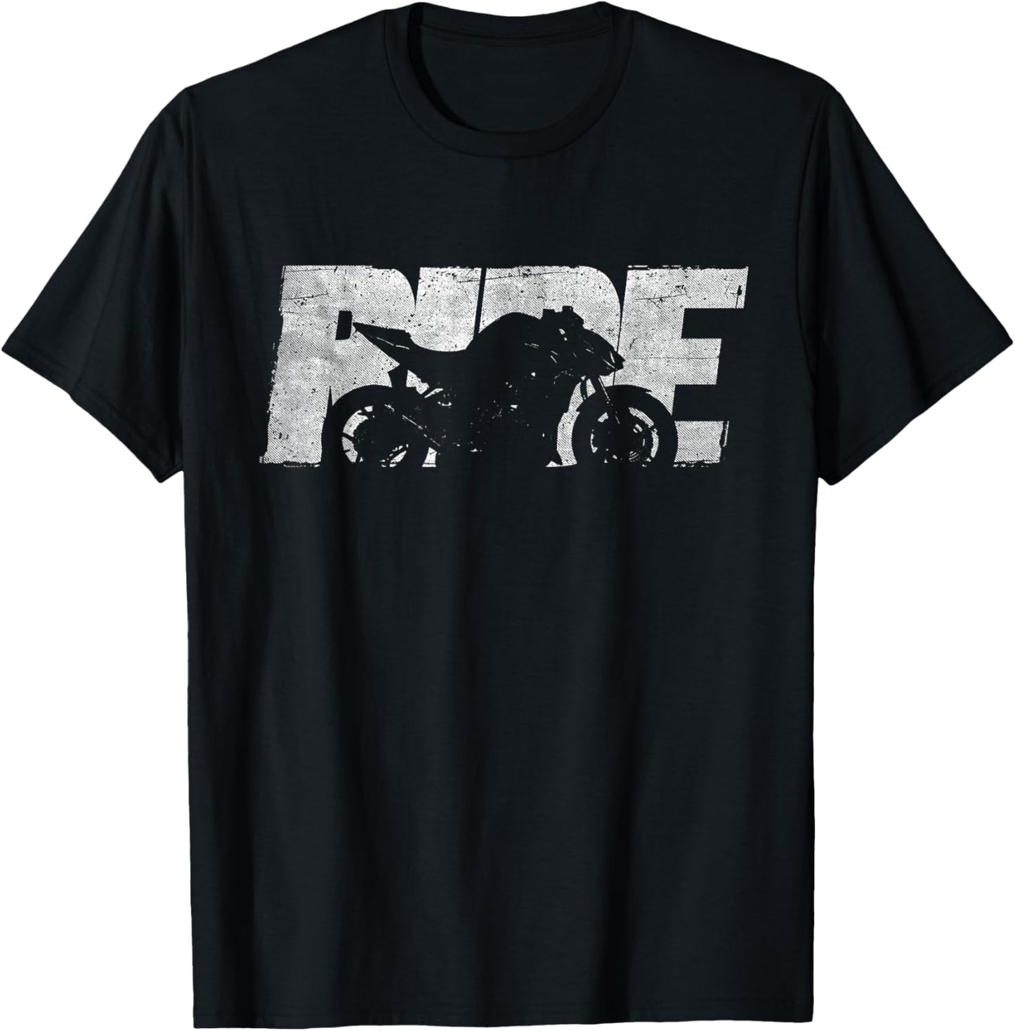 Naked Bike Lovers Gifts - Klassisches Z1000 Naked Bike Ride Motorrad - Schwarz, , Klein, Kurzarm, Klassische Passform, Used-Look-Design, Baumwolle 50%, Polyester 50% T-Shirt - T-Shirt | Black