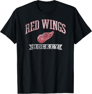 Detroit Red Wings Vintage Hockey Officially Licensed T-Shirt - T-Shirt | Black
