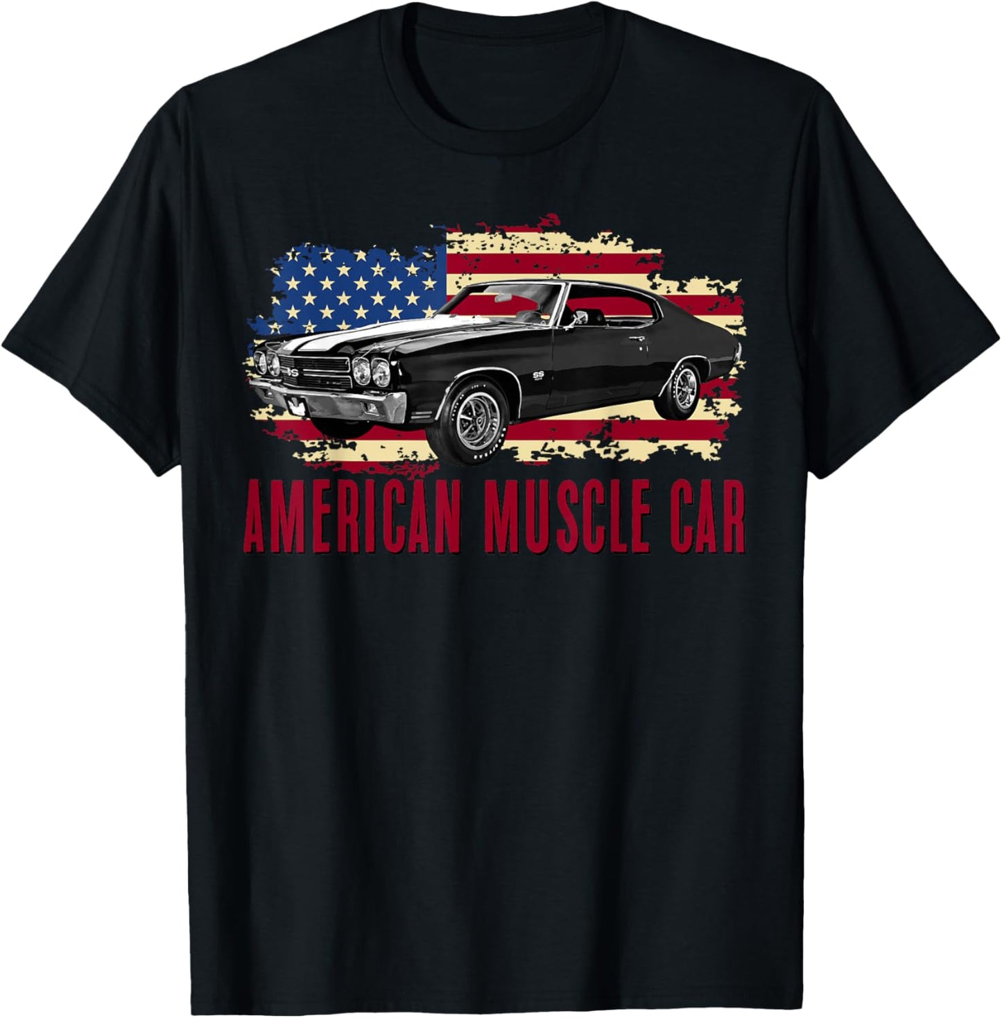 American Muscle Car Men Women Adults Teens Kids Boys Girls T-Shirt - T-Shirt | Black