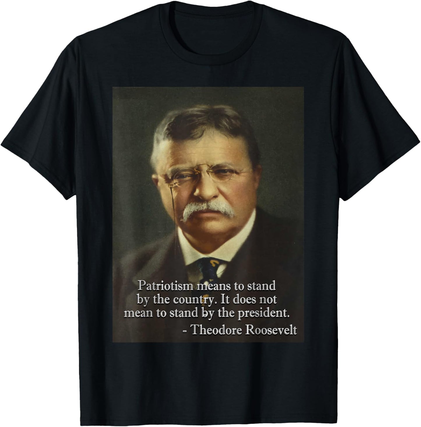 Theodore 'Teddy' Roosevelt Meme | Anti Trump Small T-Shirt - T-Shirt | Black