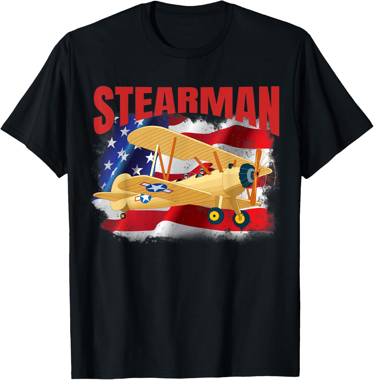 The perfect for anyone into vintage stearman aircraft T-Shirt - T-Shirt | Black