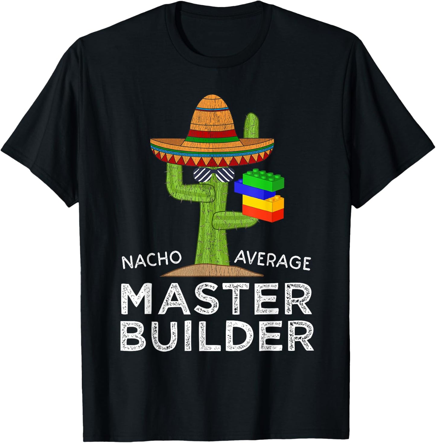 Fun Cute Building Blocks Lover Saying | Funny Master Builder T-Shirt - T-Shirt | Black