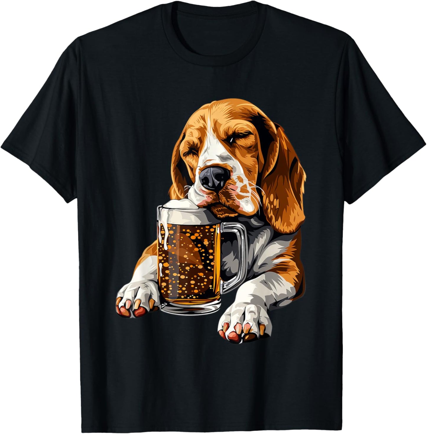 Beagle Beer T-Shirt - T-Shirt | Black