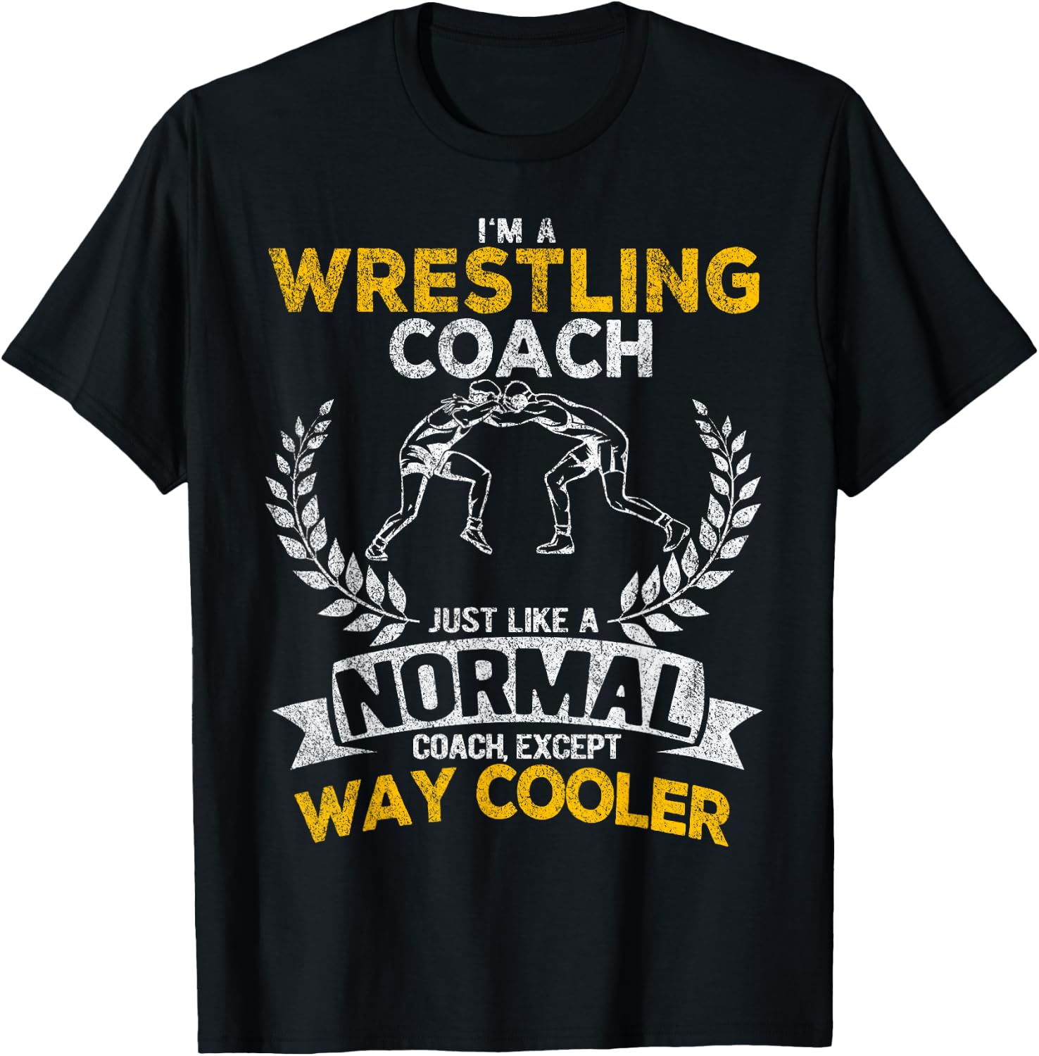 Wrestling Coach Scholastic Wrestling Folkstyle Wrestling T-Shirt - T-Shirt | Black