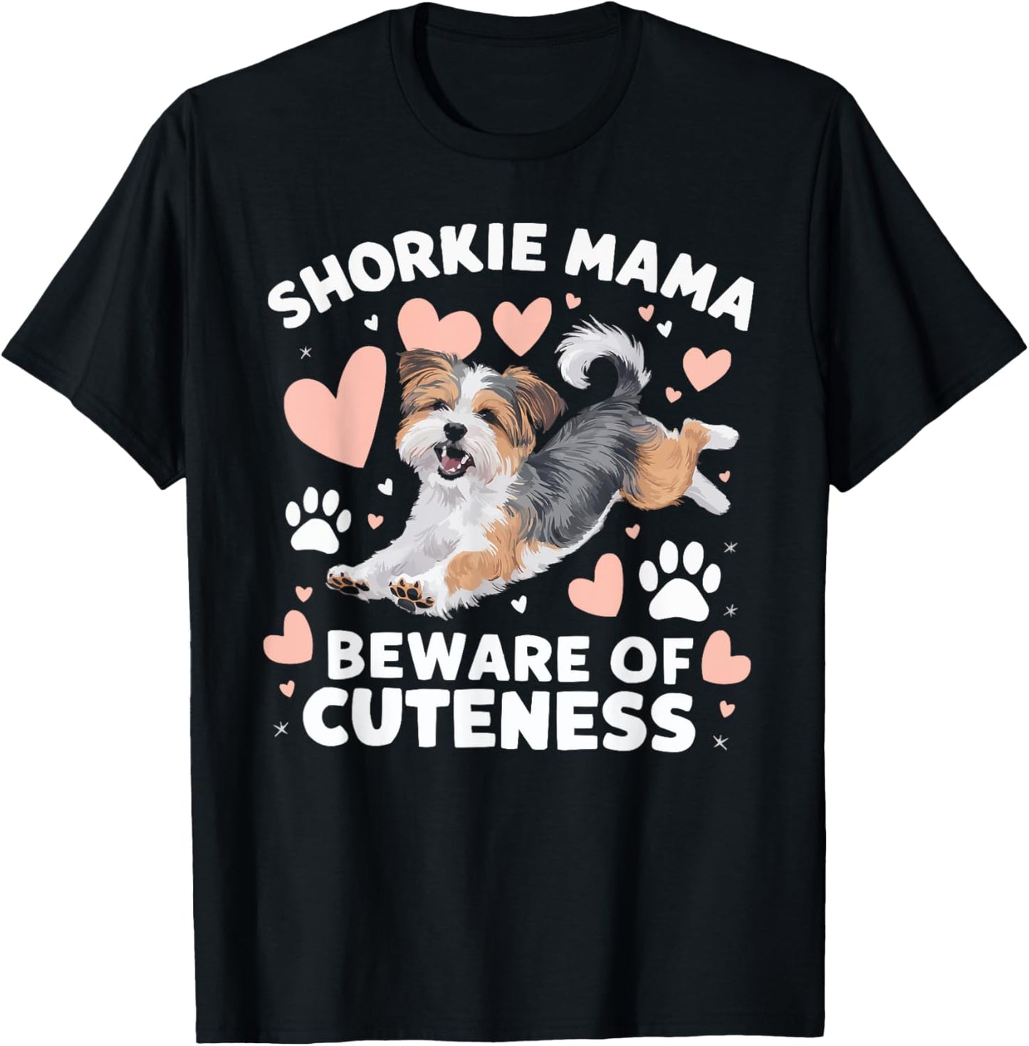 Shorkie Owner Dog Lover Puppy Shih Tzu Yorkshire Terrier T-Shirt - T-Shirt | Black