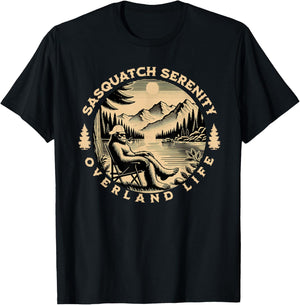 Sasquatch Serenity Overland Life Graphic , Small T-Shirt - T-Shirt | Black