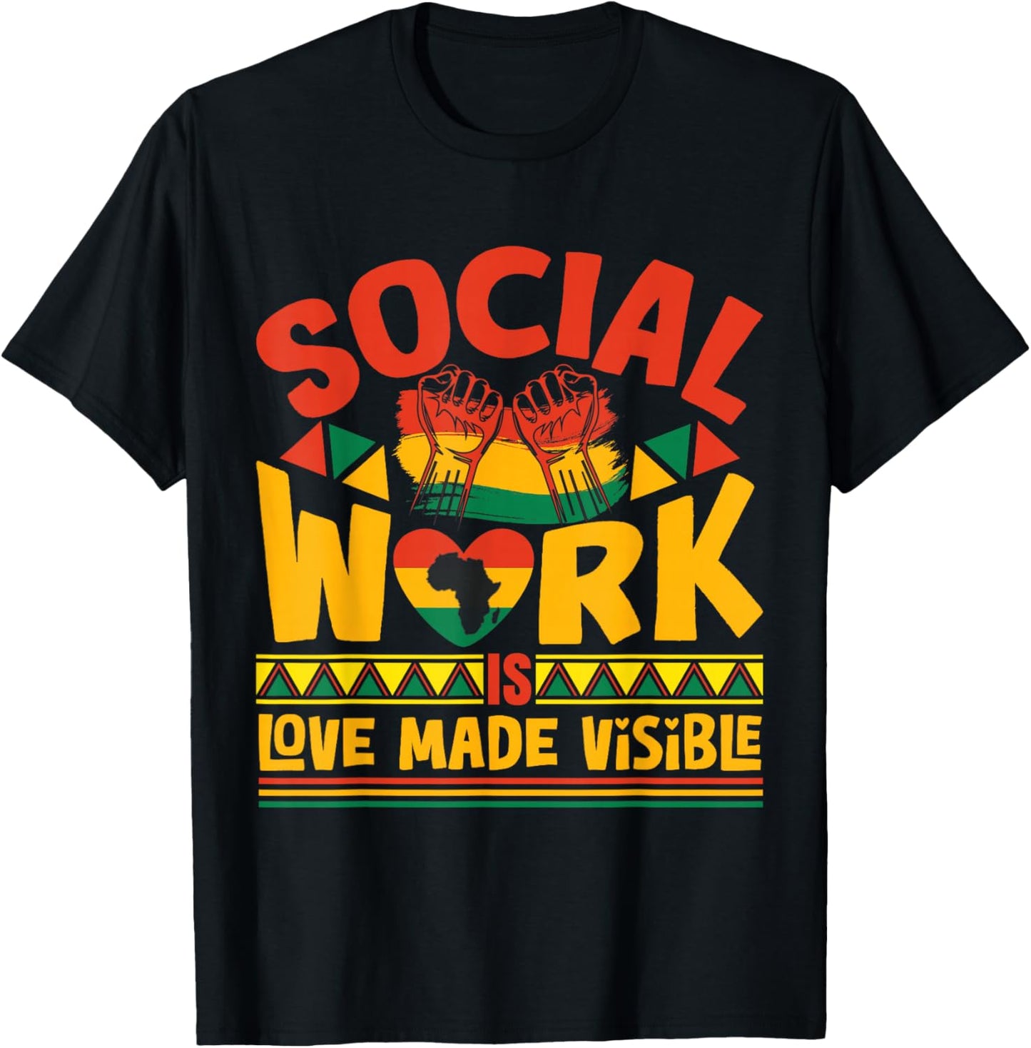 Social Worker Month Black History Month Black Social Worker T-Shirt - T-Shirt | Black