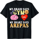 Funny Arepa Gym Gift Shirt Funny Arepas Saying T-Shirt - T-Shirt | Black