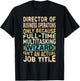 Wizard Job Title - Funny Director of Business Operations T-Shirt - T-Shirt | Black