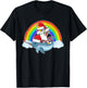 Dabbing Unicorn Riding Narwhal With Santa Hat Christmas T-Shirt - T-Shirt | Black